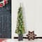 Glitzhome® 5ft Pre-Lit Green Cashmere Pine Christmas Porch Tree, Multi-color LED Lights